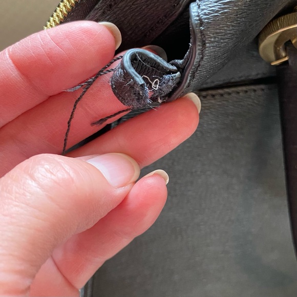 Zac Posen Eartha Double Handle Satchel Luxury Black Purse Full Size - Picture 8 of 16